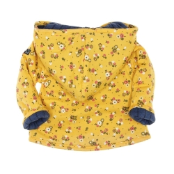 Veste réversible Bleu/Jaune à fleurs Fille EOM Ezeima