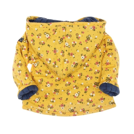 Veste réversible Bleu/Jaune à fleurs Fille EOM Ezeima