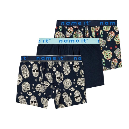 x3 Boxers Noir/Jaune Garçon Name it Sapphire