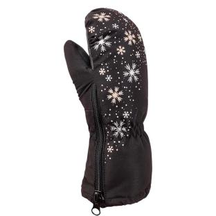 Moufles de Ski Noir à Motifs Fille Cairn Colomby
