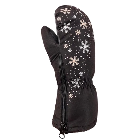 Moufles de Ski Noir à Motifs Fille Cairn Colomby