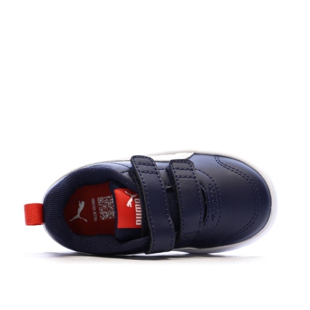 Baskets Marines/Blanches Puma Courtflex V3 V Inf