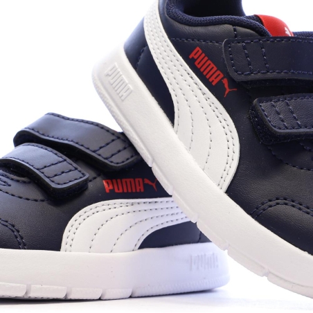 Baskets Marines/Blanches Puma Courtflex V3 V Inf