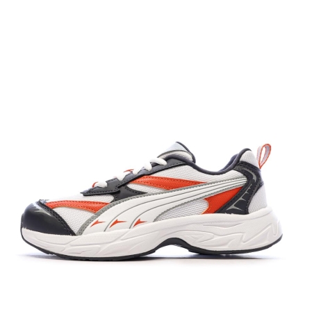Baskets Blanc/Rouge Garçon Puma Morphic Earthy
