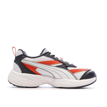 Baskets Blanc/Rouge Garçon Puma Morphic Earthy
