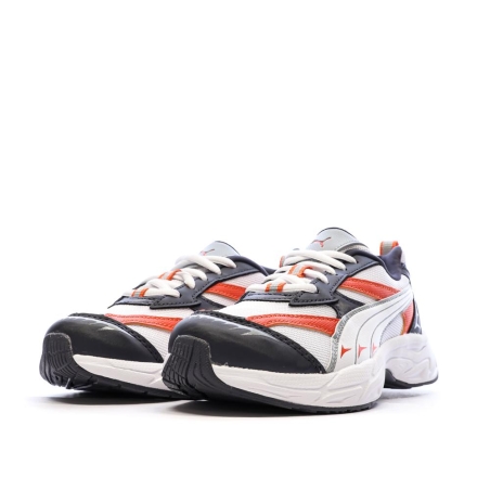 Baskets Blanc/Rouge Garçon Puma Morphic Earthy