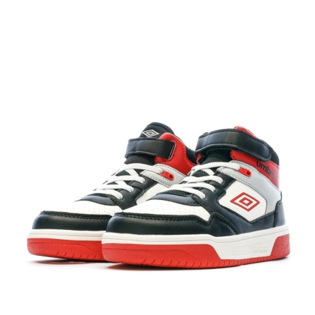 Baskets Noires/Rouges/Blanches Garçon Rouge Umbro Olly Vlc