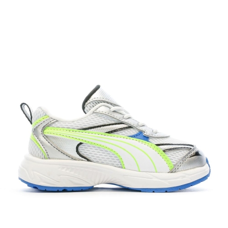 Baskets Blanche/Verte Garçon Puma Morphic