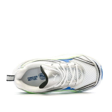 Baskets Blanche/Verte Garçon Puma Morphic