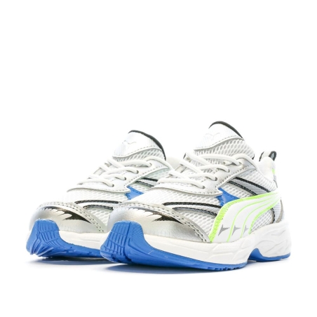 Baskets Blanche/Verte Garçon Puma Morphic
