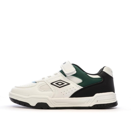 Baskets Blanches/Noires/Vert Garçon Umbro Travys