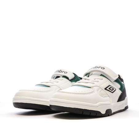 Baskets Blanches/Noires/Vert Garçon Umbro Travys