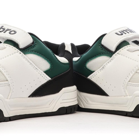 Baskets Blanches/Noires/Vert Garçon Umbro Travys