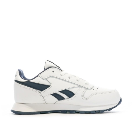 Baskets Blanche/Marine Garçon Reebok Classic Leather 100069851