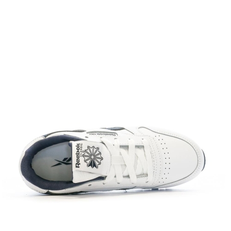 Baskets Blanche/Marine Garçon Reebok Classic Leather 100069851