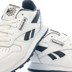 Baskets Blanche/Marine Garçon Reebok Classic Leather 100069851