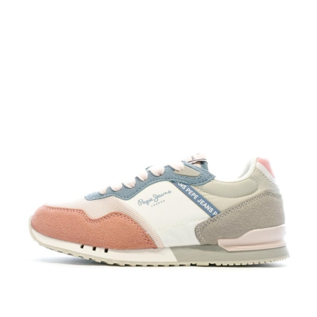Baskets Corail/Blanc/Gris Garçon Pepe jeansLondon May