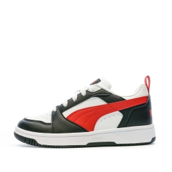 Baskets Noir/Blanc Garçon Puma Rebound