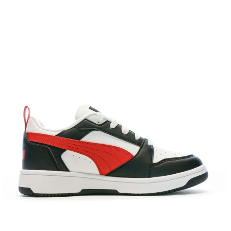 Baskets Noir/Blanc Garçon Puma Rebound