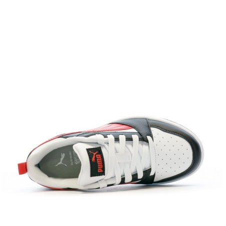 Baskets Noir/Blanc Garçon Puma Rebound