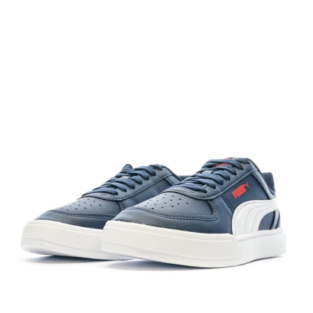 Baskets Marine/Blanc/Rouge Garçon Puma Caven