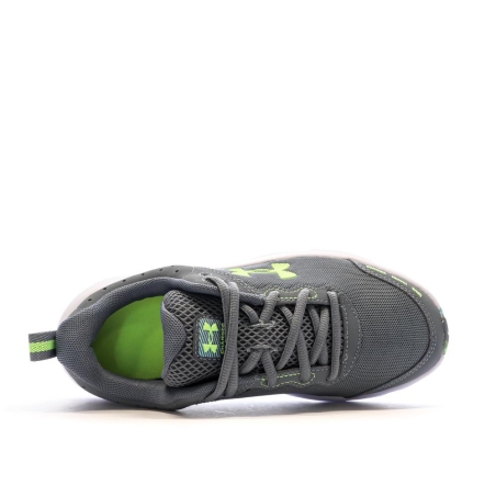 Chaussures de Running Gris /Vert Garçon Under Armour Assert 10
