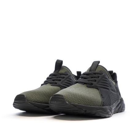 Baskets Kaki/Noires Garçon Kappa San Puerto
