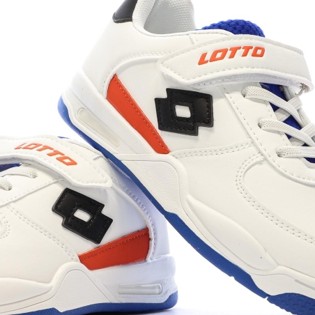 Baskets Blanches/Noir/Rouge Garçon Lotto Verona