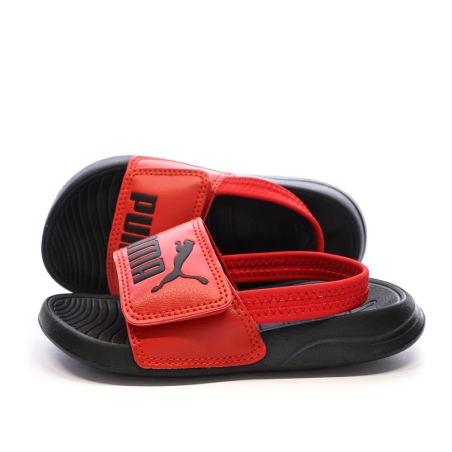 Sandales Noire/Rouge Enfant Puma Popcat 20