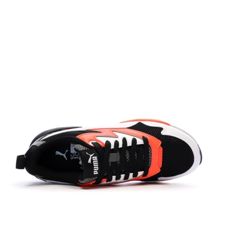 Baskets Noires/Blanches/Oranges Garçon Puma X-ray