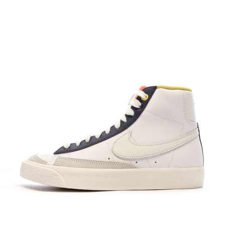 Baskets Blanche/Marine Garçon Nike Blazer Mid '77