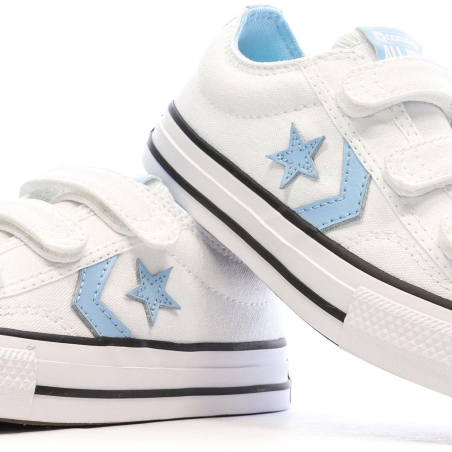 Baskets Blanches/Bleu Garçon Converse Star Player 76 Easy