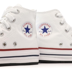 Baskets Blanches Enfant Converse All Star Eva Lift Canvas Platform
