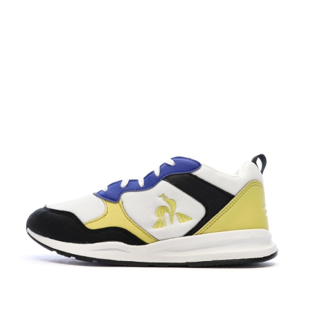 Baskets Blanc/Noir/Jaune Garçon Le Coq Sportif R500