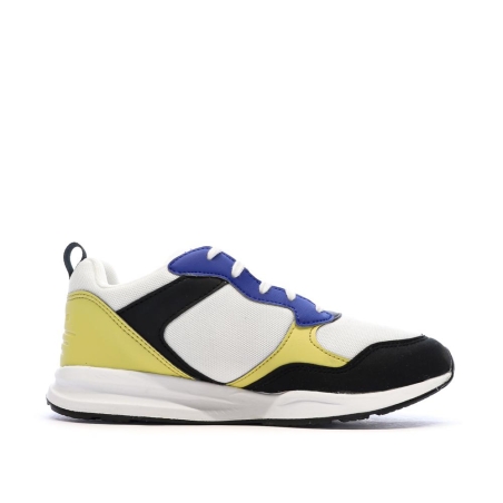 Baskets Blanc/Noir/Jaune Garçon Le Coq Sportif R500