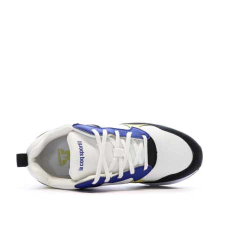 Baskets Blanc/Noir/Jaune Garçon Le Coq Sportif R500