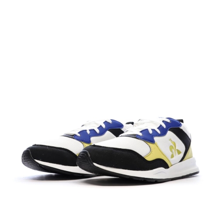 Baskets Blanc/Noir/Jaune Garçon Le Coq Sportif R500