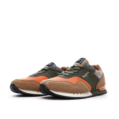 Baskets Oranges/Kaki Garçon Pepe Jeans London