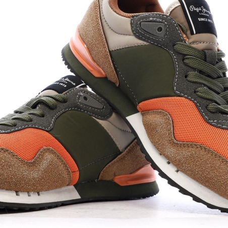 Baskets Oranges/Kaki Garçon Pepe Jeans London
