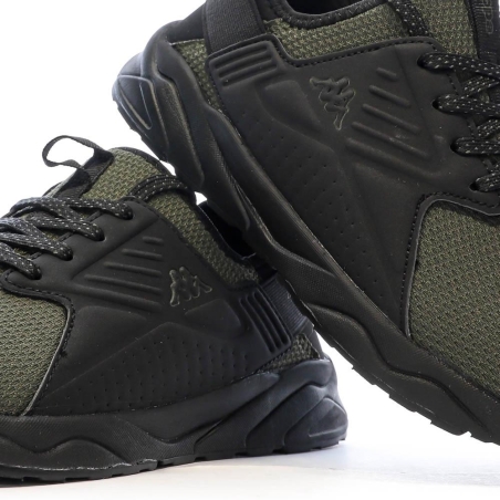 Baskets Noires/Kaki Garçon Kappa San Puerto Lace