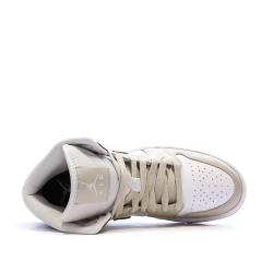 Baskets Beige/Kaki Mixte NIKE Air Jordan 1 Mid Rose
