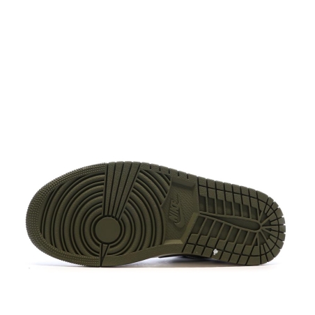 Baskets Kaki Mixte Nike Air Jordan 1 Low