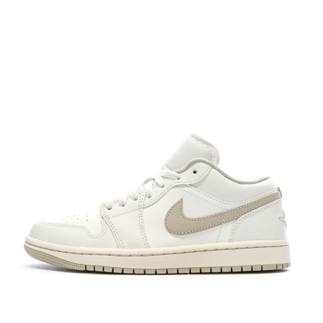 Basket Écru/Marron Mixte Nike Air Jordan 1 Low