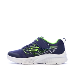Baskets Marine/Vert Fluo Garçon Skechers Microspec-texlor