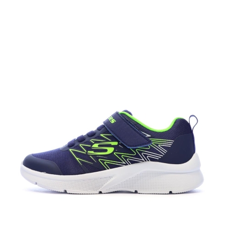 Baskets Marine/Vert Fluo Garçon Skechers Microspec-texlor