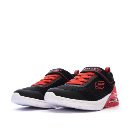Baskets Noir/Rouge Garçon Skechers Microspec Max-Gorvix