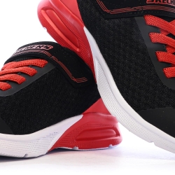 Baskets Noir/Rouge Garçon Skechers Microspec Max-Gorvix