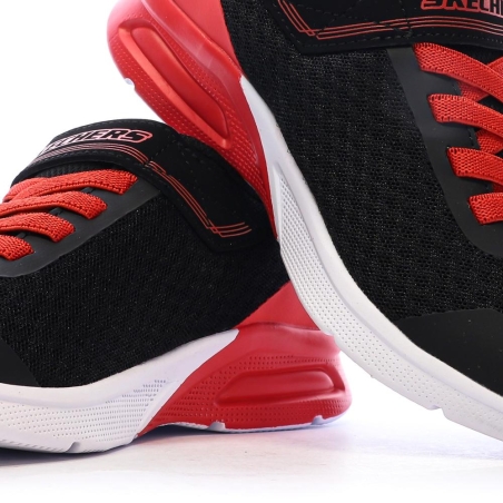 Baskets Noir/Rouge Garçon Skechers Microspec Max-Gorvix