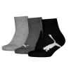 Lot de 3 Paires de Chaussettes Noires/Grises Garçon Puma Quarter