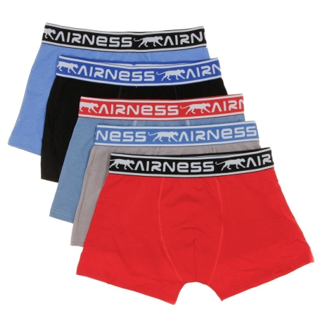 Lot de 5 Boxers Bleu/Rouge Garçon Airness